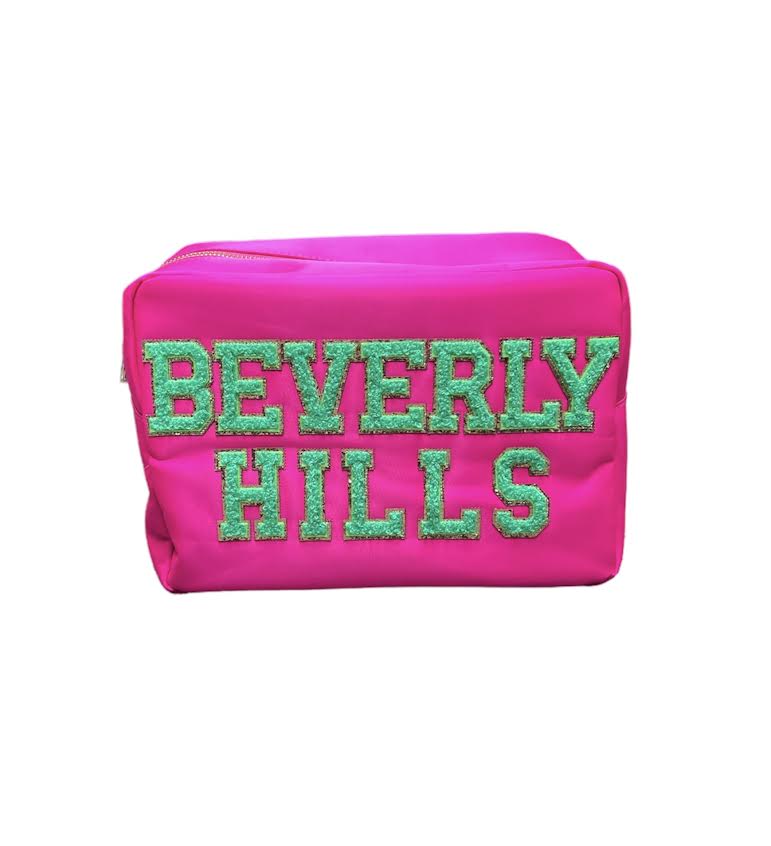 HOT PINK BEVERLY HILLS COSMETIC BAG