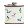 SKIERS NEEDLEPOINT FLASK