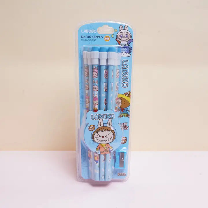 BLUE CUTE CARTOON PENCIL PACK