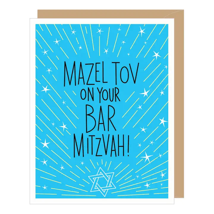 BAR MITZVAH STARS CARD