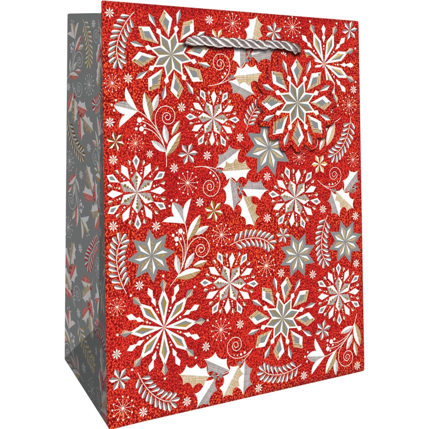 LARGE MERRIMENT RED GIFT BAG