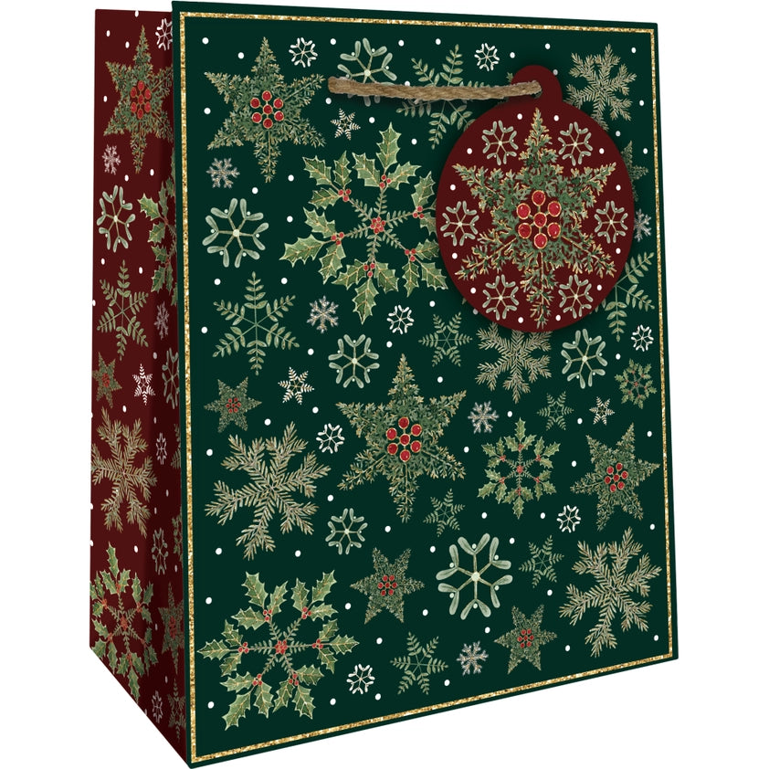 MEDIUM FOREST SNOWFLAKES GIFT BAG