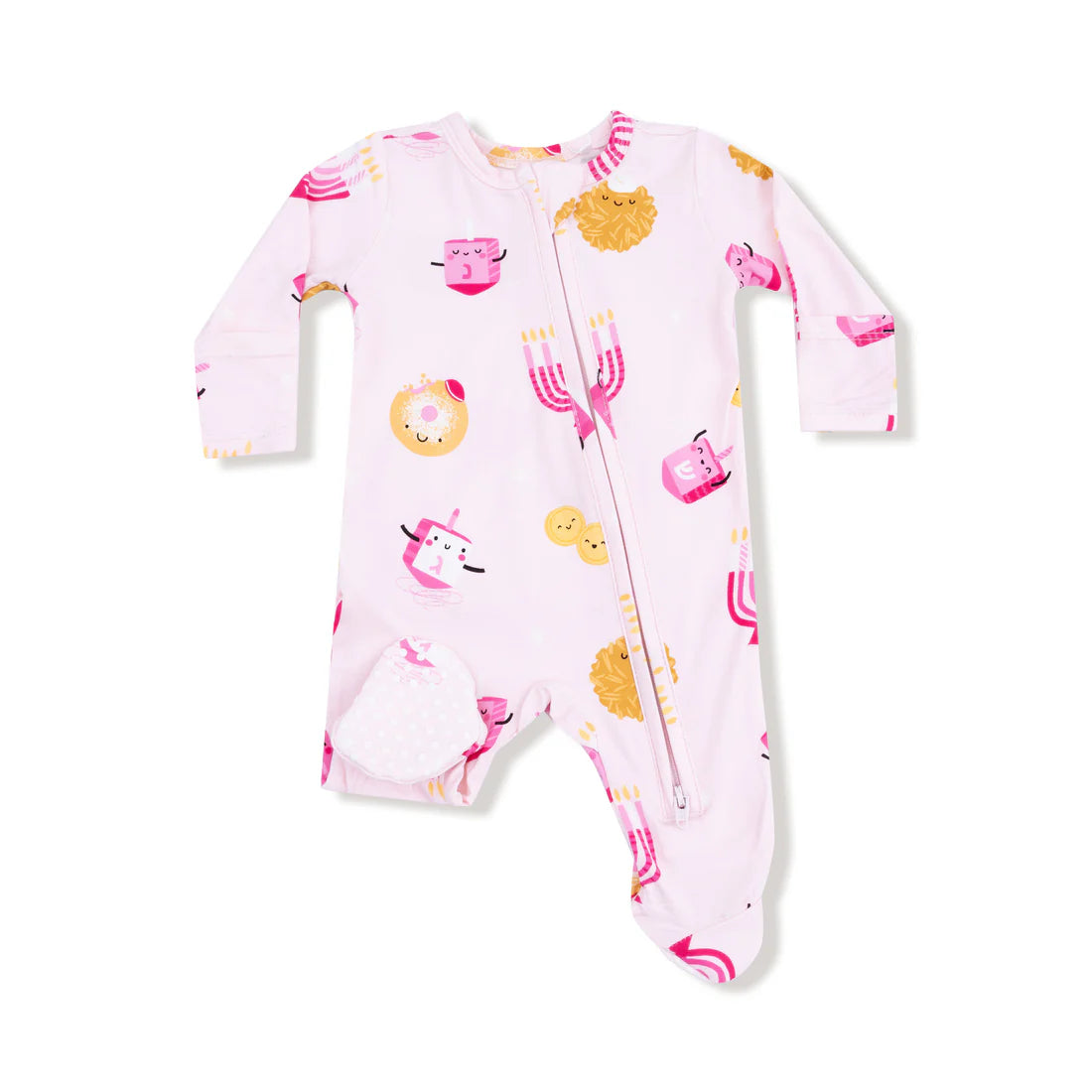 PINK HANUKKAH RUFFLE FOOTIE