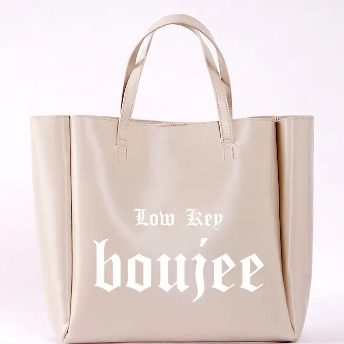 CREAM LOW KEY BOUJEE NEVER ENDING TOTE
