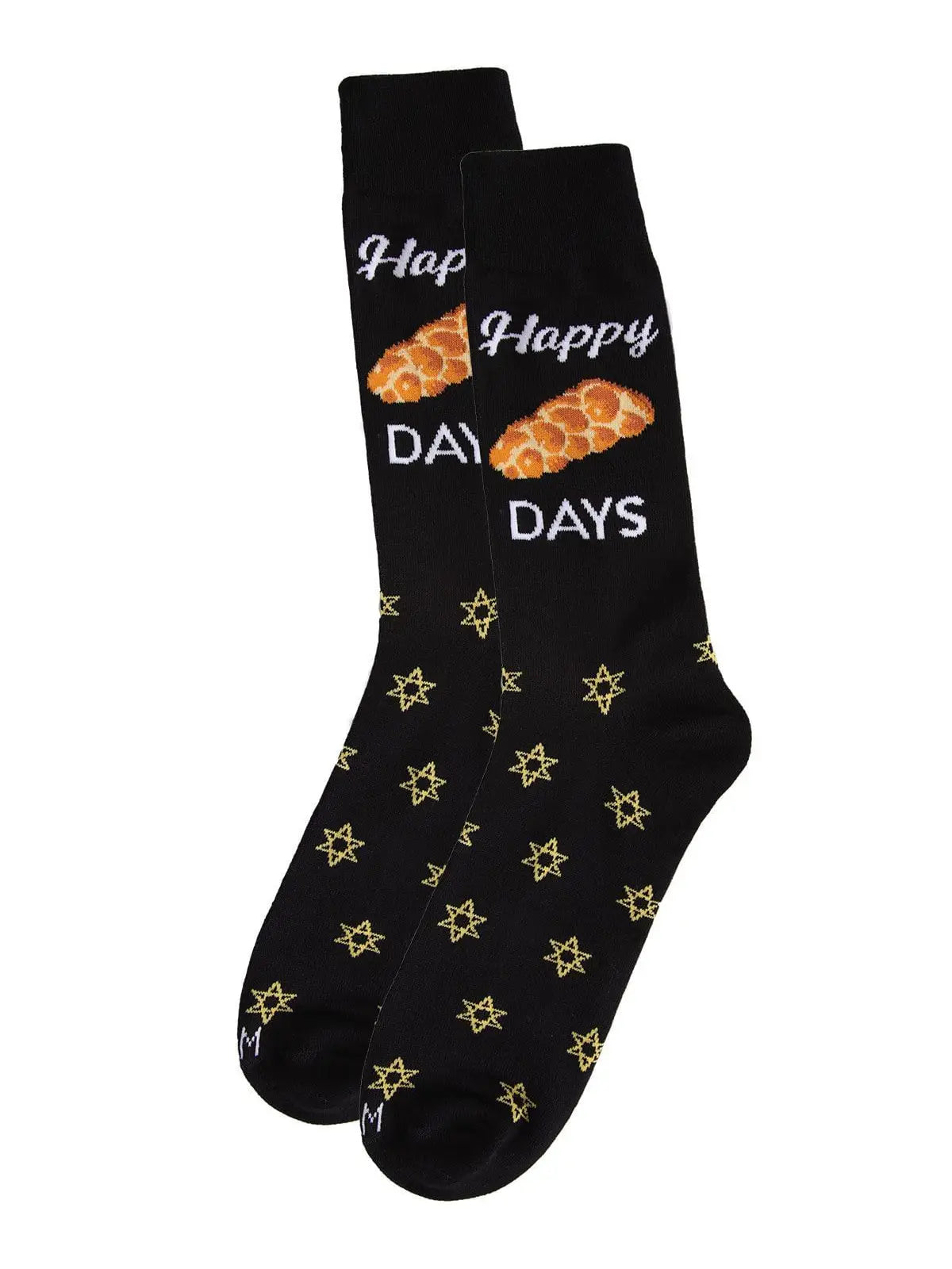 MENS HAPPY CHALLAH DAYS BLACK SOCKS