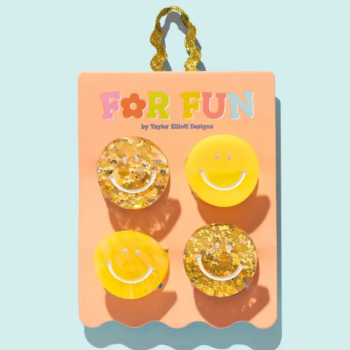 SMILEY MINI HAIR CLIP SET