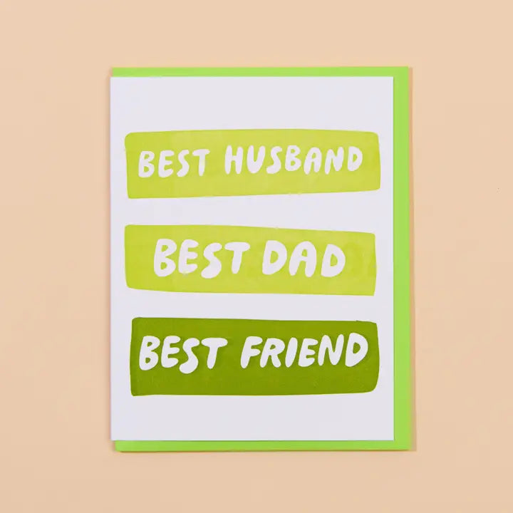 BEST HUSBAND DAD FRIEND FATHER'S DAY CARD