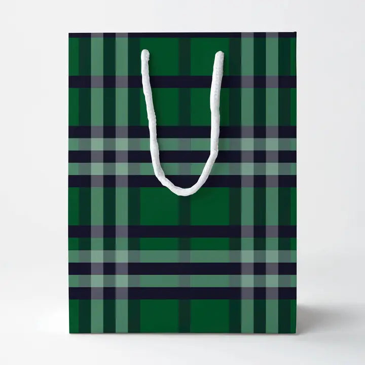 BLUE PLAID GIFT BAG
