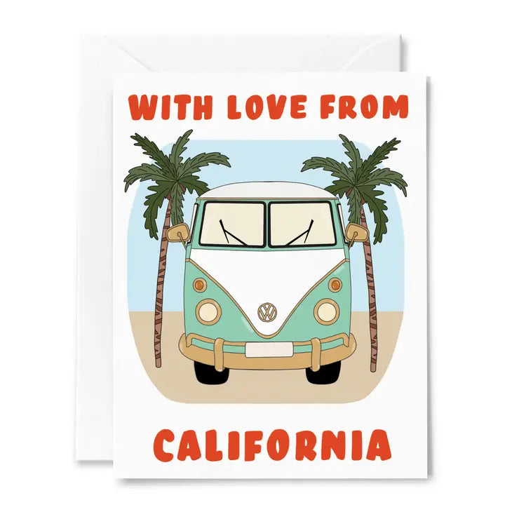 LOVE FROM CALIFORNIA BUS CARD