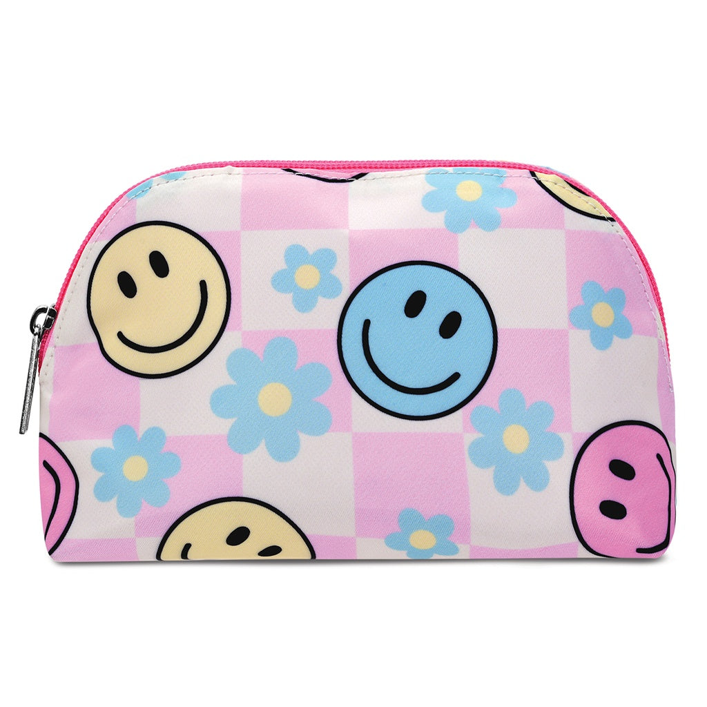 HAPPY CHECK OVAL COSMETIC BAG