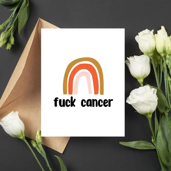 FUCK CANCER RAINBOW CARD