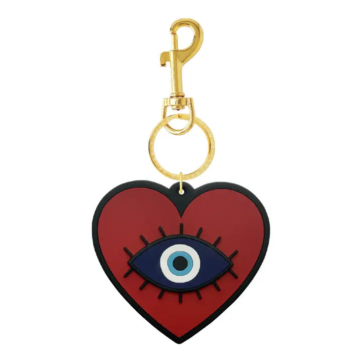 EVIL EYE HEART BAG CHARM