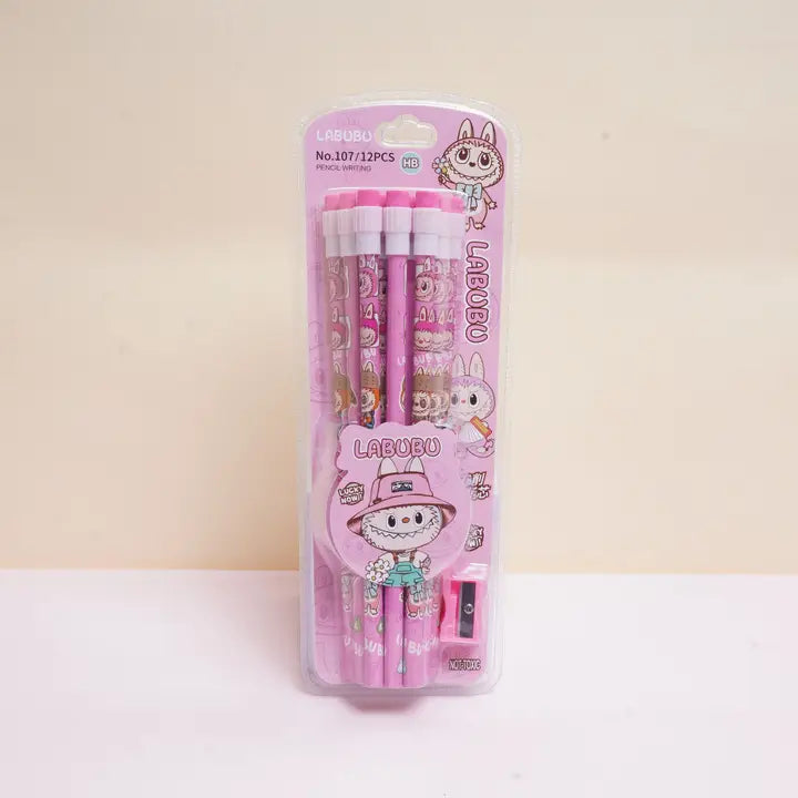 PINK CUTE CARTOON PENCIL PACK