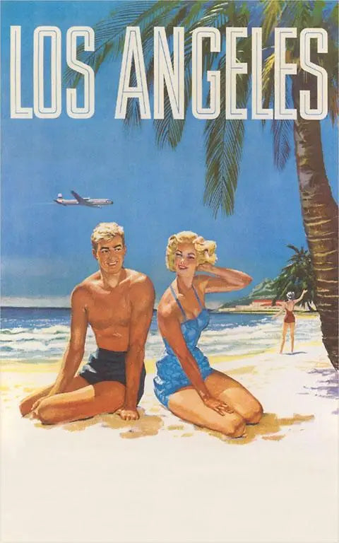 LOS ANGELES TRAVEL POSTER MAGNET