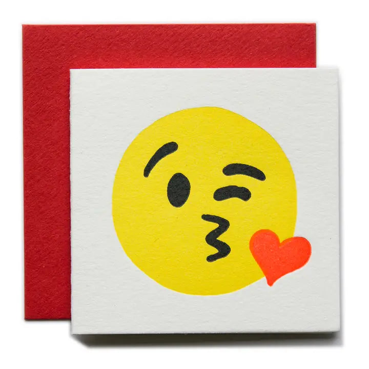 KISSY FACE EMOJI TINY CARD Kitson LA
