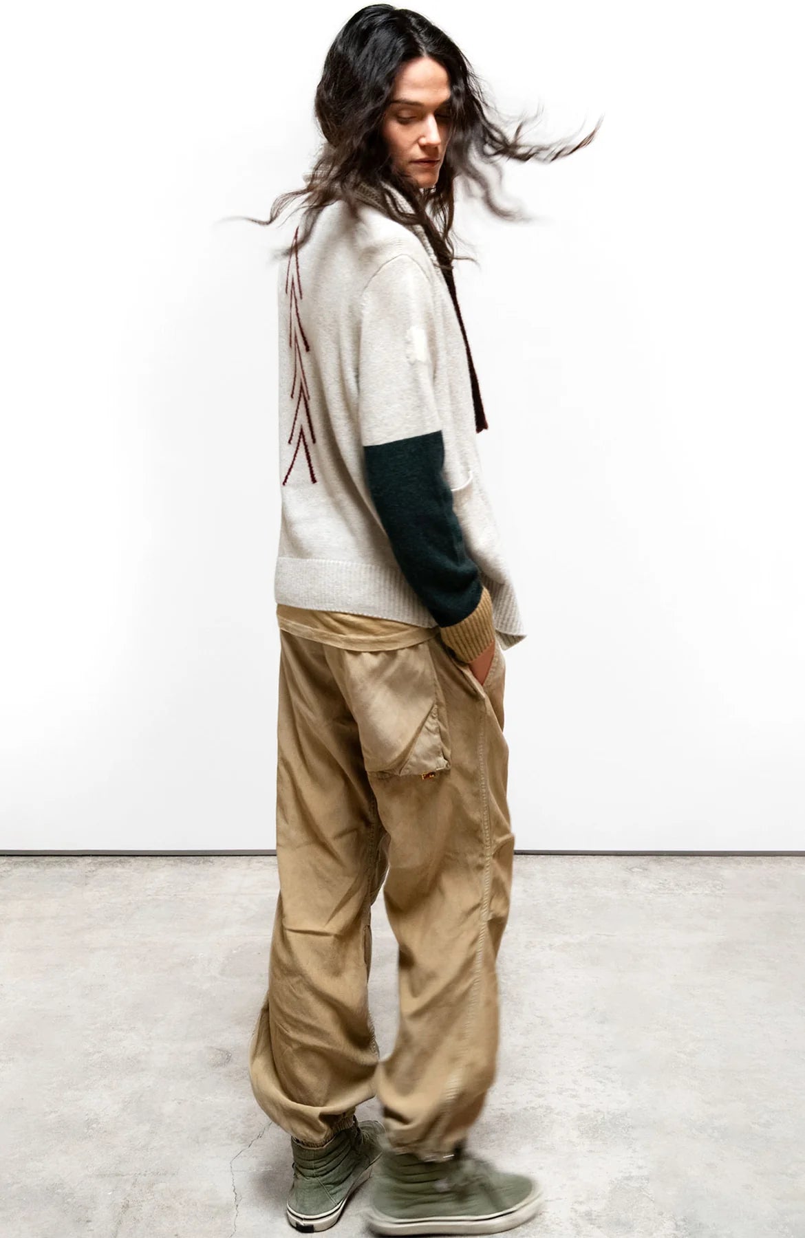 FLAP/SNAP FREECITYLARGE MATTE/SATIN AIRJUMP PANT- GOLDEN DIRT