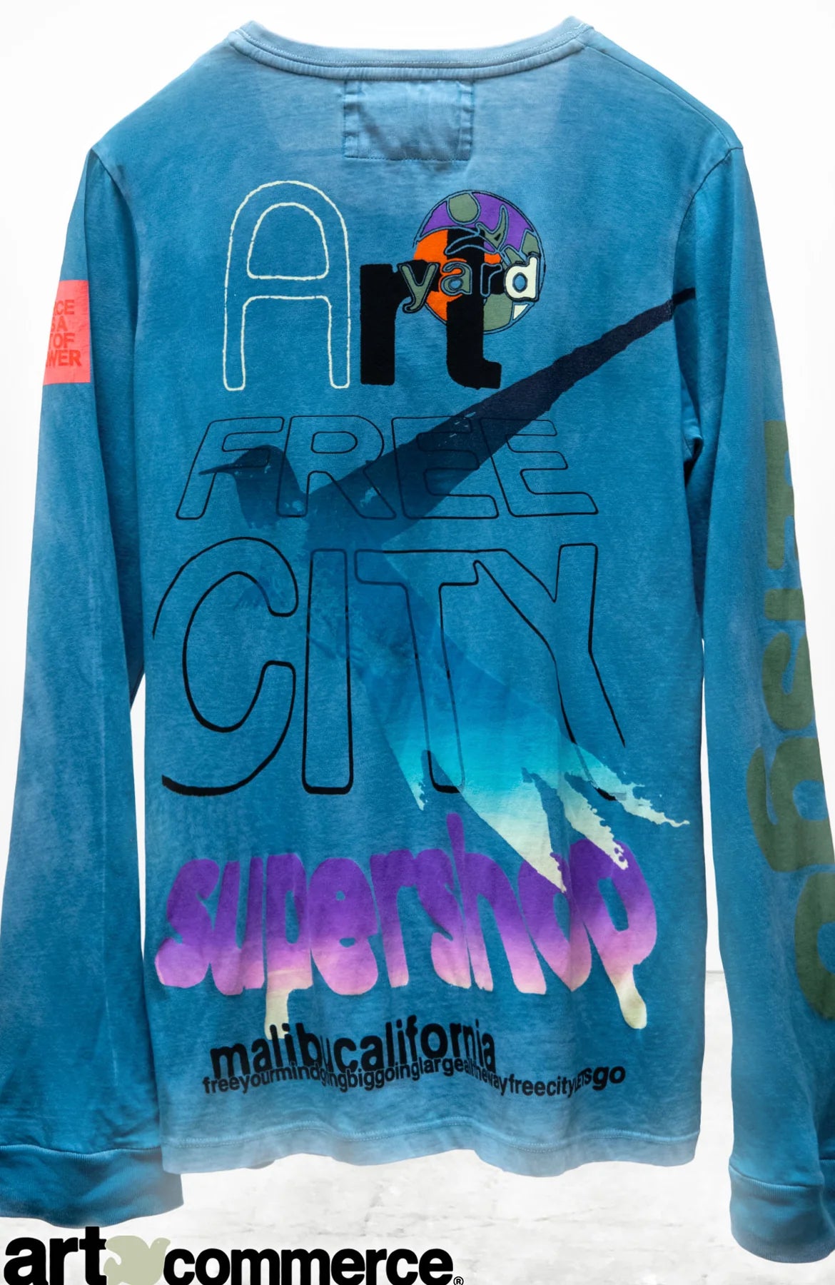 RTU CIRCA'2005 FREECITY ARTYARD MALIBU HOMAGE SUPERVINTAGE HOME/STUD POCKET T - BLUECARDUST POWDER