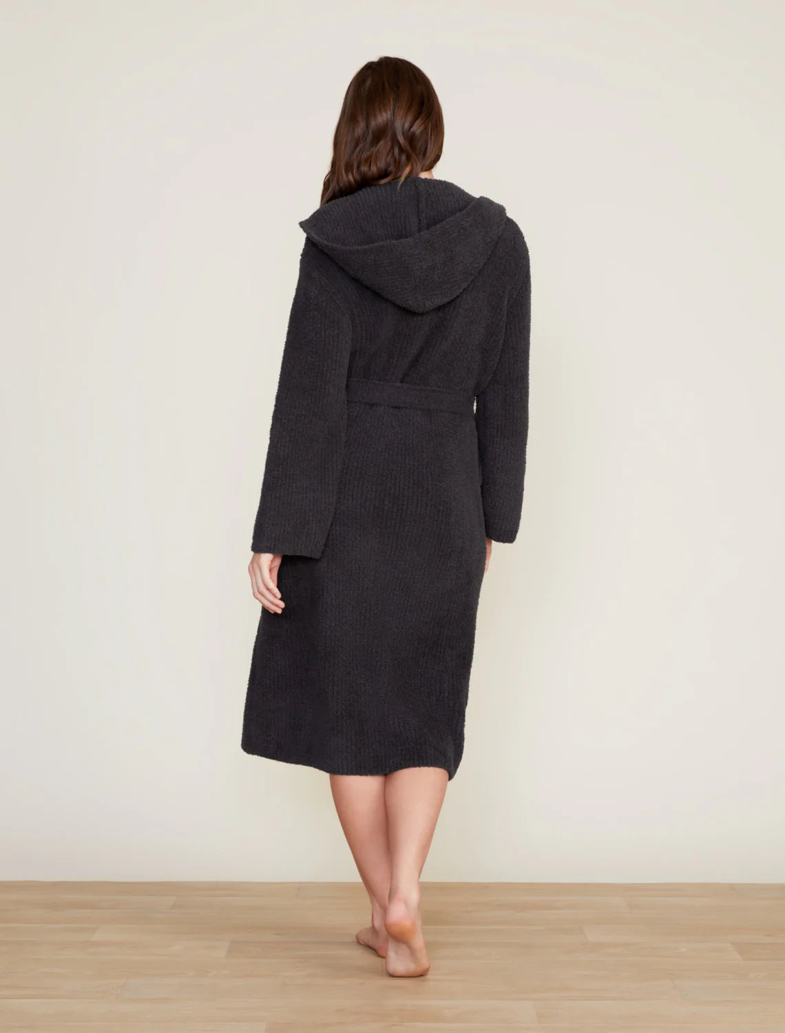 CARBON COZYCHIC RIBBED HOODED ROBE