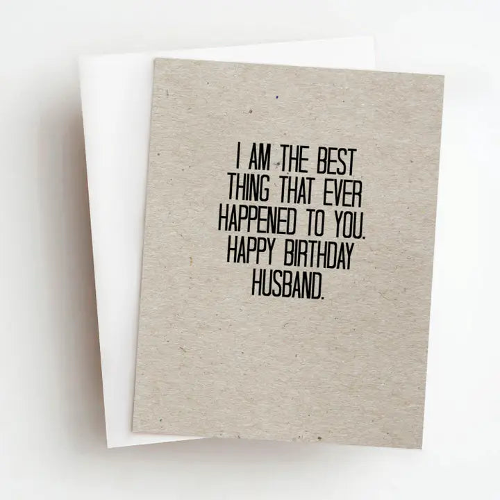 BEST THING HUSBAND BDAY CARD