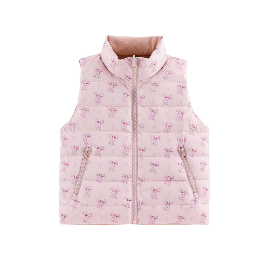 GIRLS BOW REVERISBLE VEST