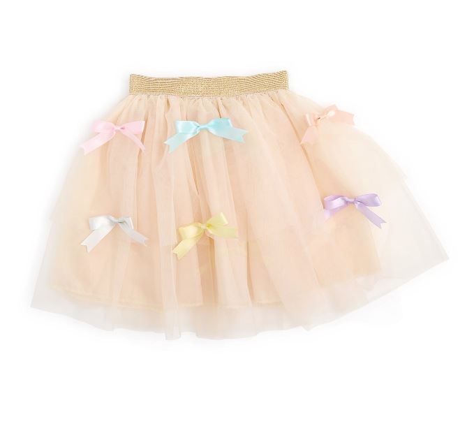 CREAM BOWS TUTU