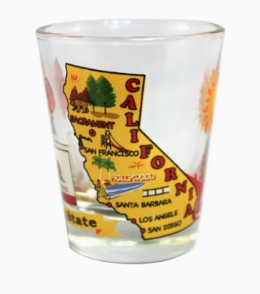 CALIFORNIA STATE SHOT GLASS
