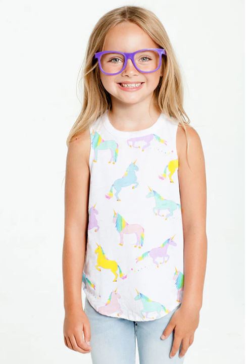 GIRLS UNICORN JERSEY TANK