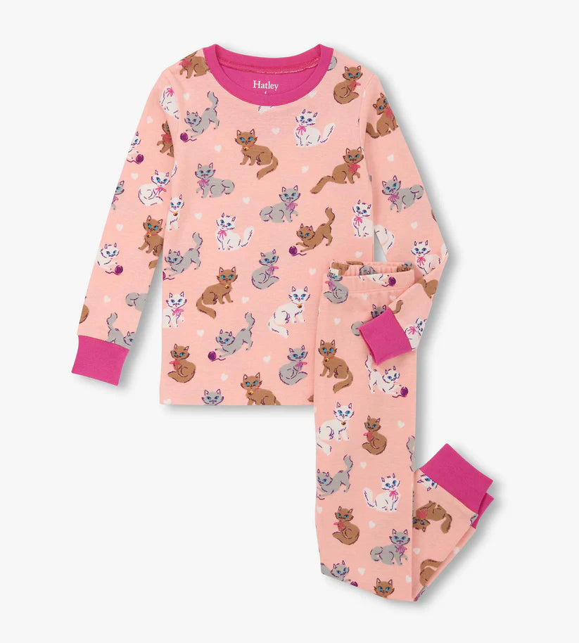GIRLS LITTLE KITTIES PJ SET