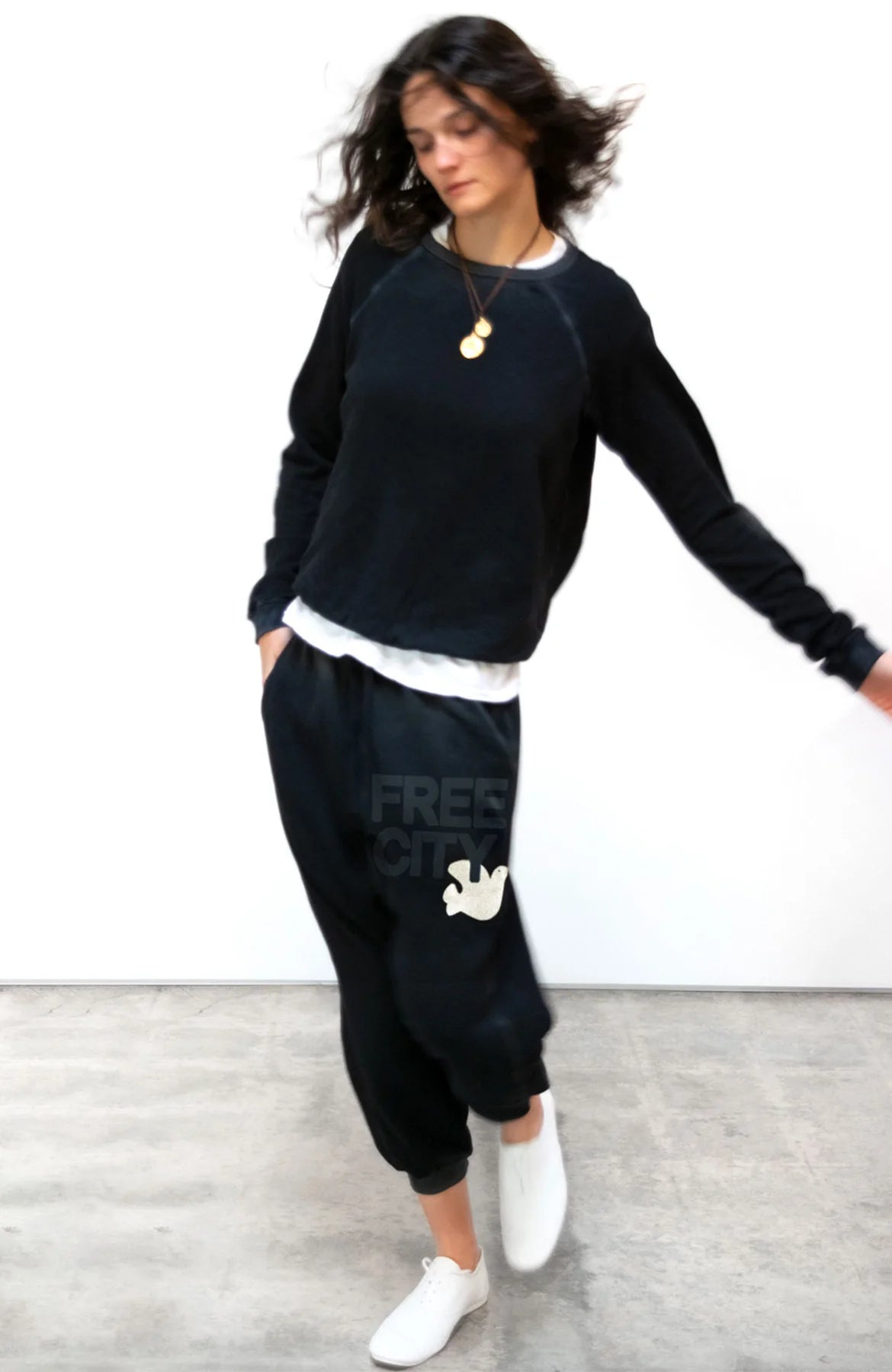 FREECITY LARGE SUNFADES POCKET SWEATPANT - BLACK SPACE – Kitson LA