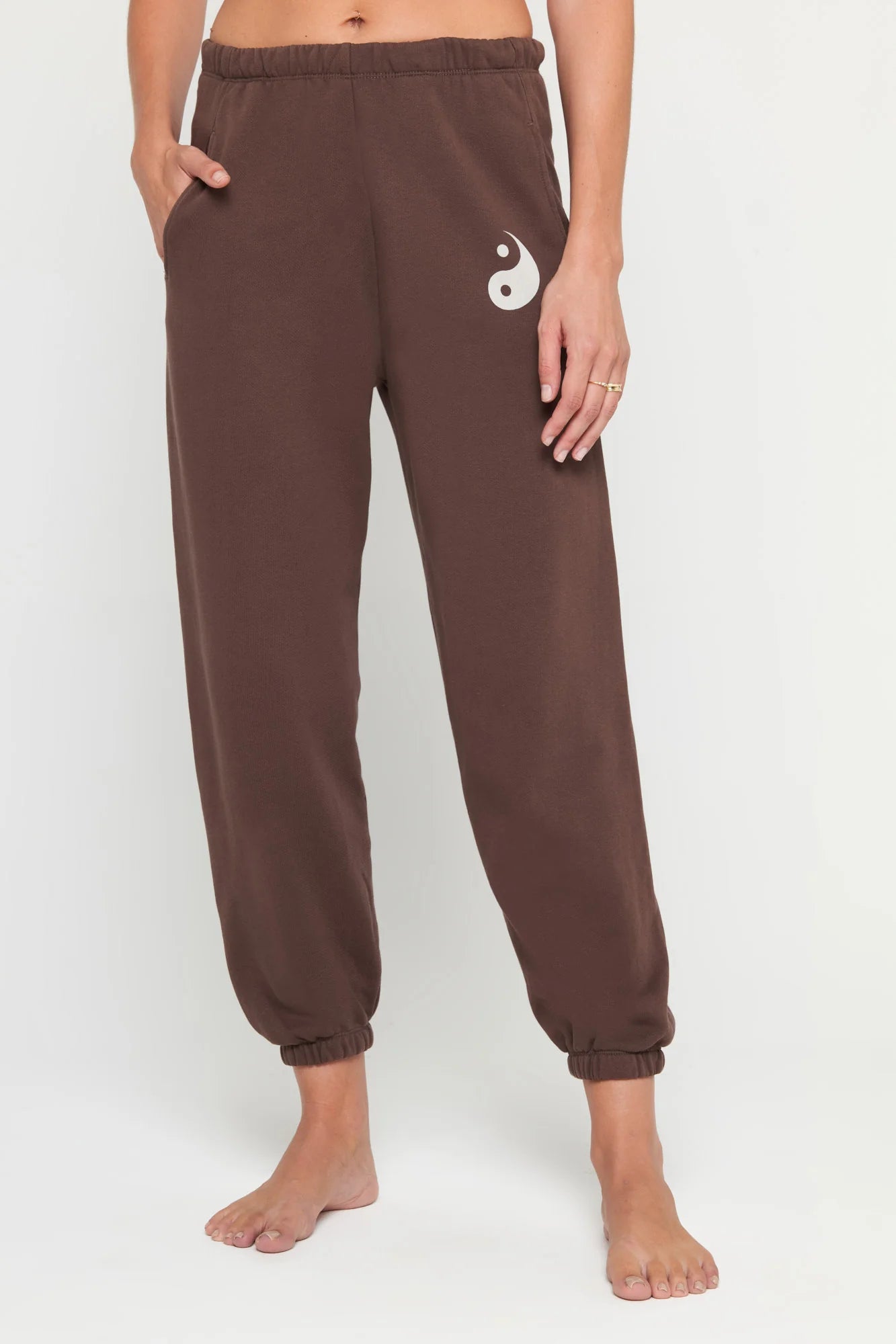 YIN YANG SOL SWEATPANT - MOCHA – Kitson LA display picture 1