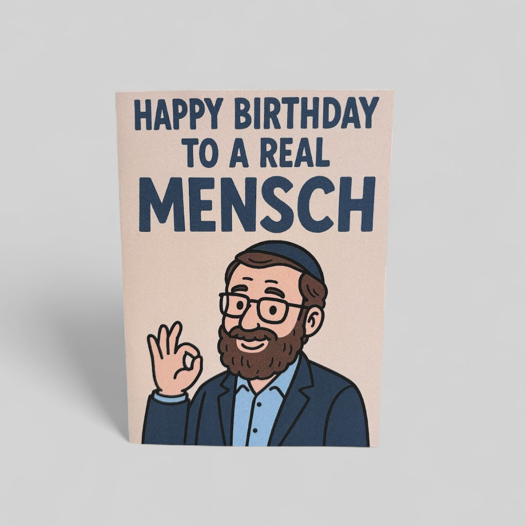 HAPPY BIRTHDAY MENSCH CARD