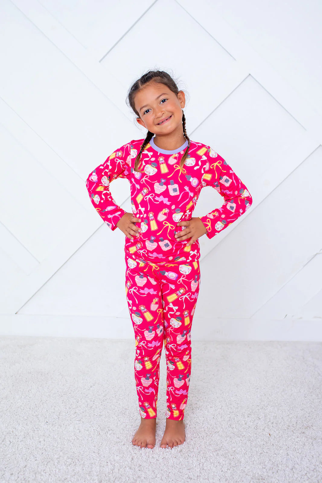 GIRLS PERFUME AND BOWS PJ SET