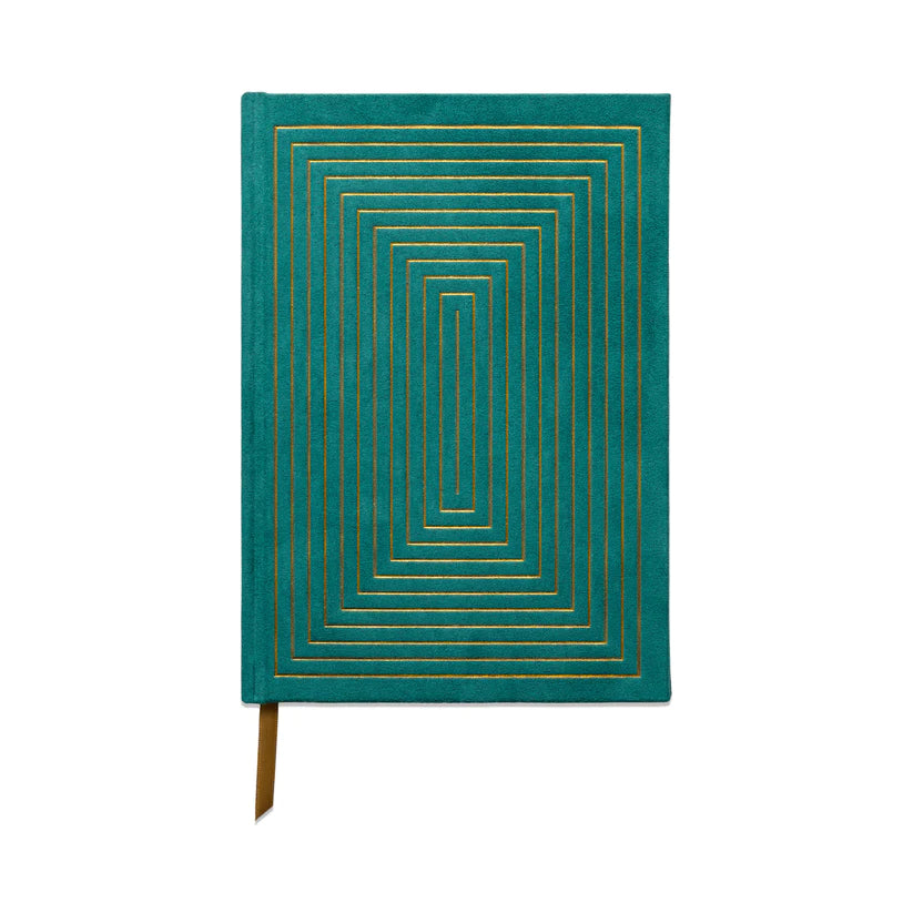 GREEN LINEAE BOXES HARD COVER SUEDE CLOTH JOURNAL