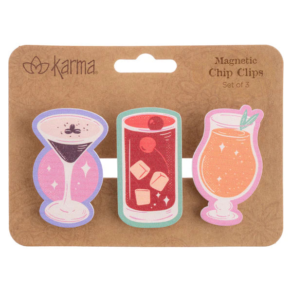 DRINKS SHAPED MAGNETIC CHIP CLIPS