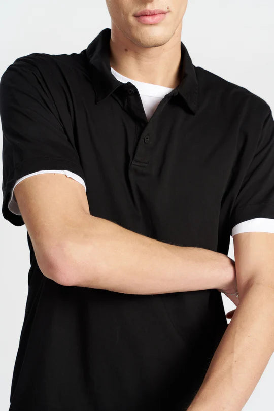 MENS JET BLACK CLASSIC POLO