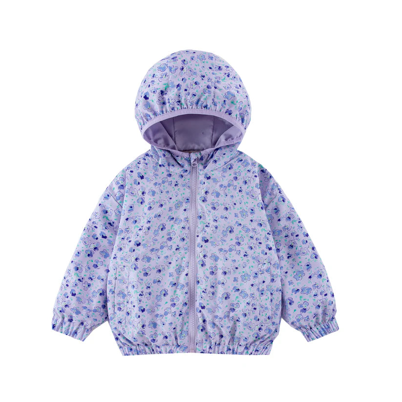 GIRLS PURPLE WISTERIA REVERSIBLE WINDBREAKER