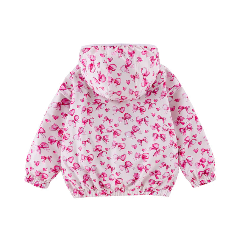 GIRLS PINK BOW REVERSIBLE WINDBREAKER