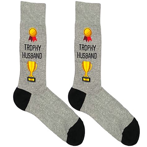 TROPHY HUSBAND GREY SOCKS