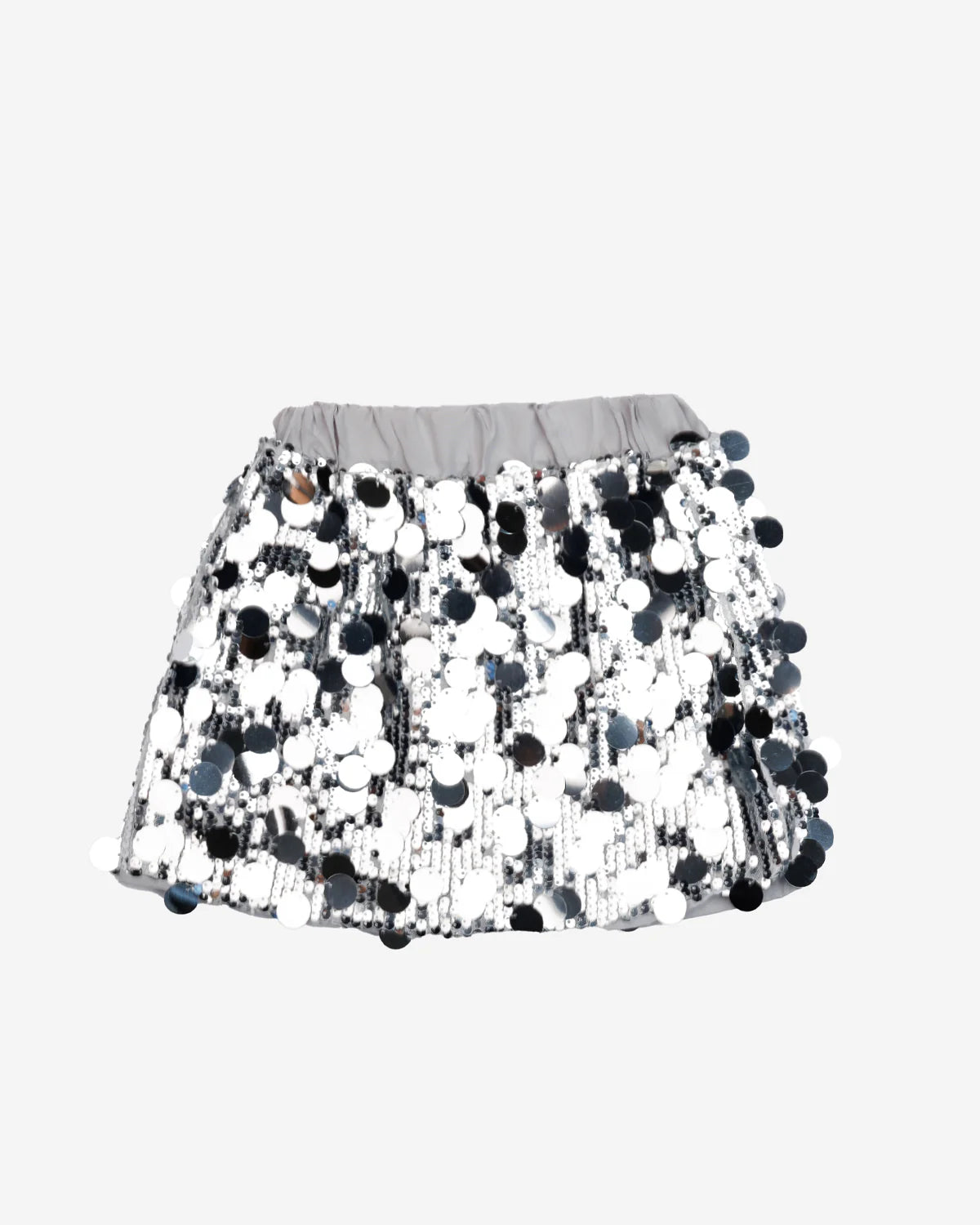 GIRLS SILVER SPANGLE SKIRT