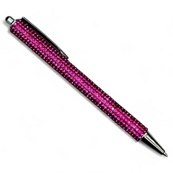HOT PINK RHINESTONE PEN