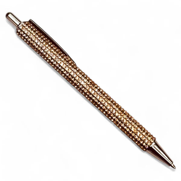 ROSE GOLD RHINESTONE PEN