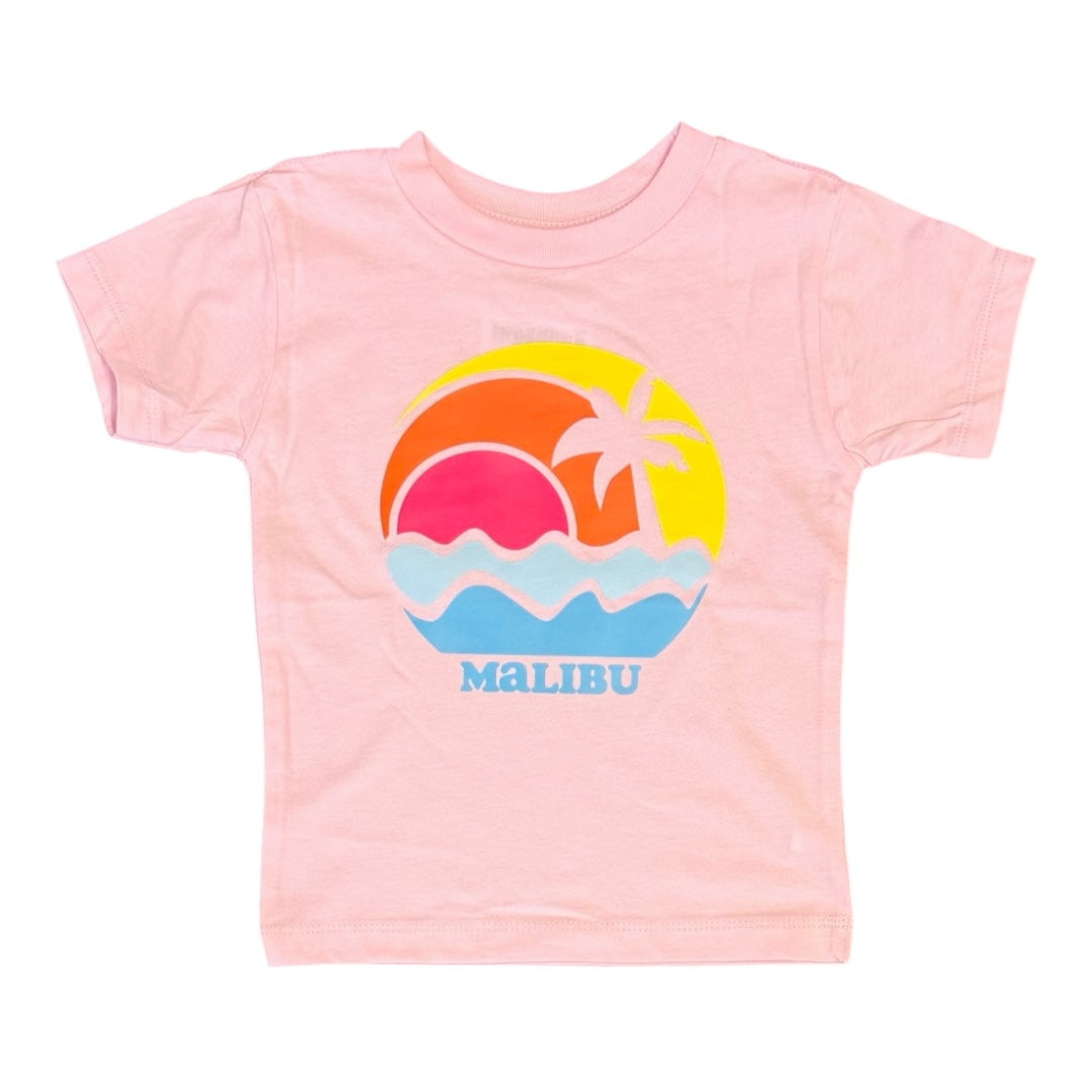 GIRLS MALIBU SUNSET PINK TEE