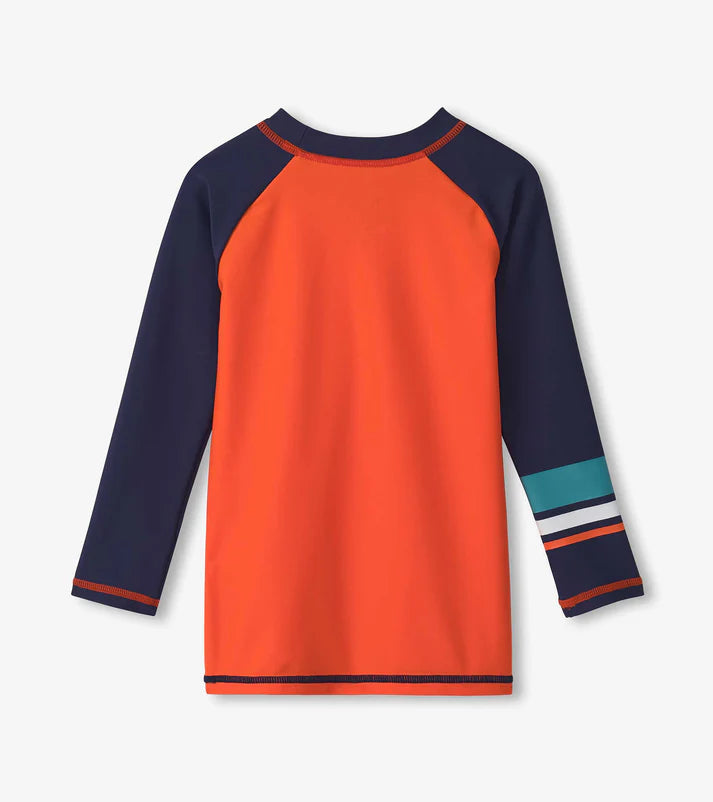 BOYS ORANGE L/S RASHGUARD