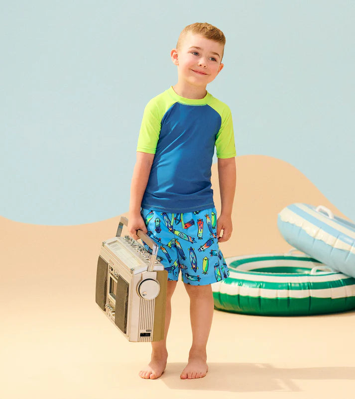 BOYS LONG BOARDS SWIM TRUNKS