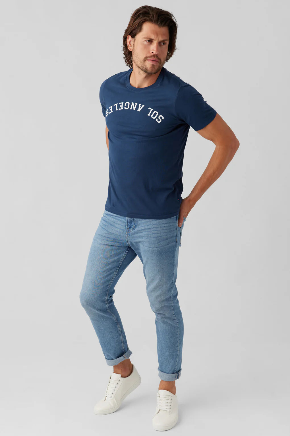 MENS SOL ANGELES CREW - INDIGO