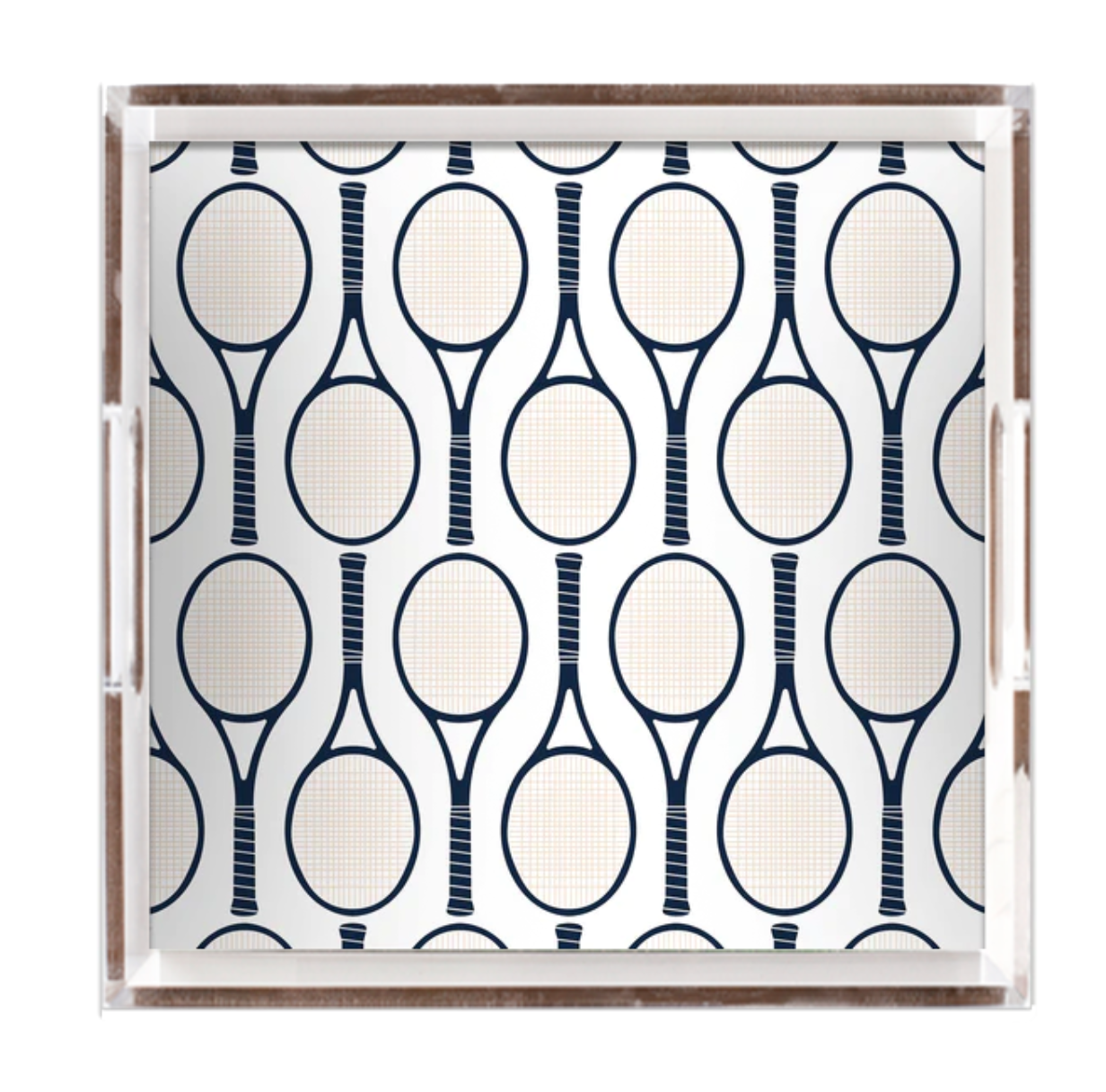 TENNIS LUCITE NAVY TRAY