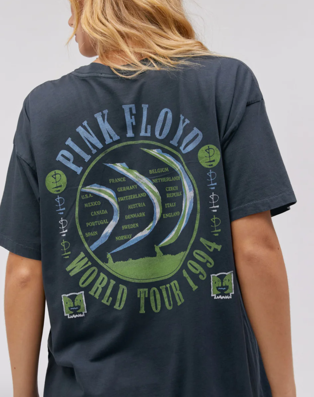 PINK FLOYD THE DIVISION BELL ALBUM MERCH TEE - VINTAGE BLACK