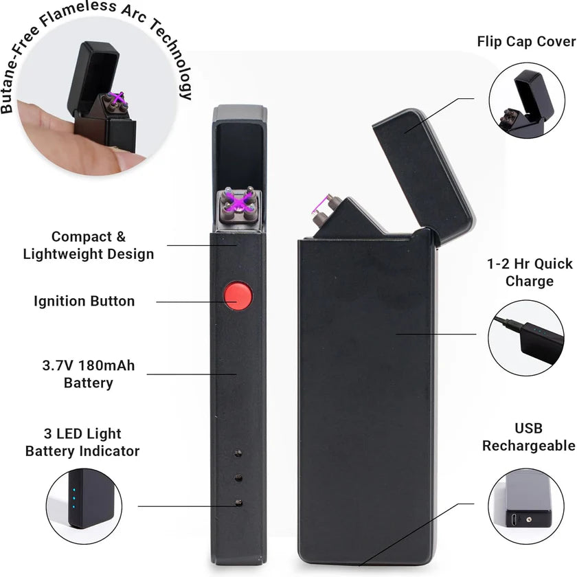 PINK POCKET DOUBLE ARC LIGHTER