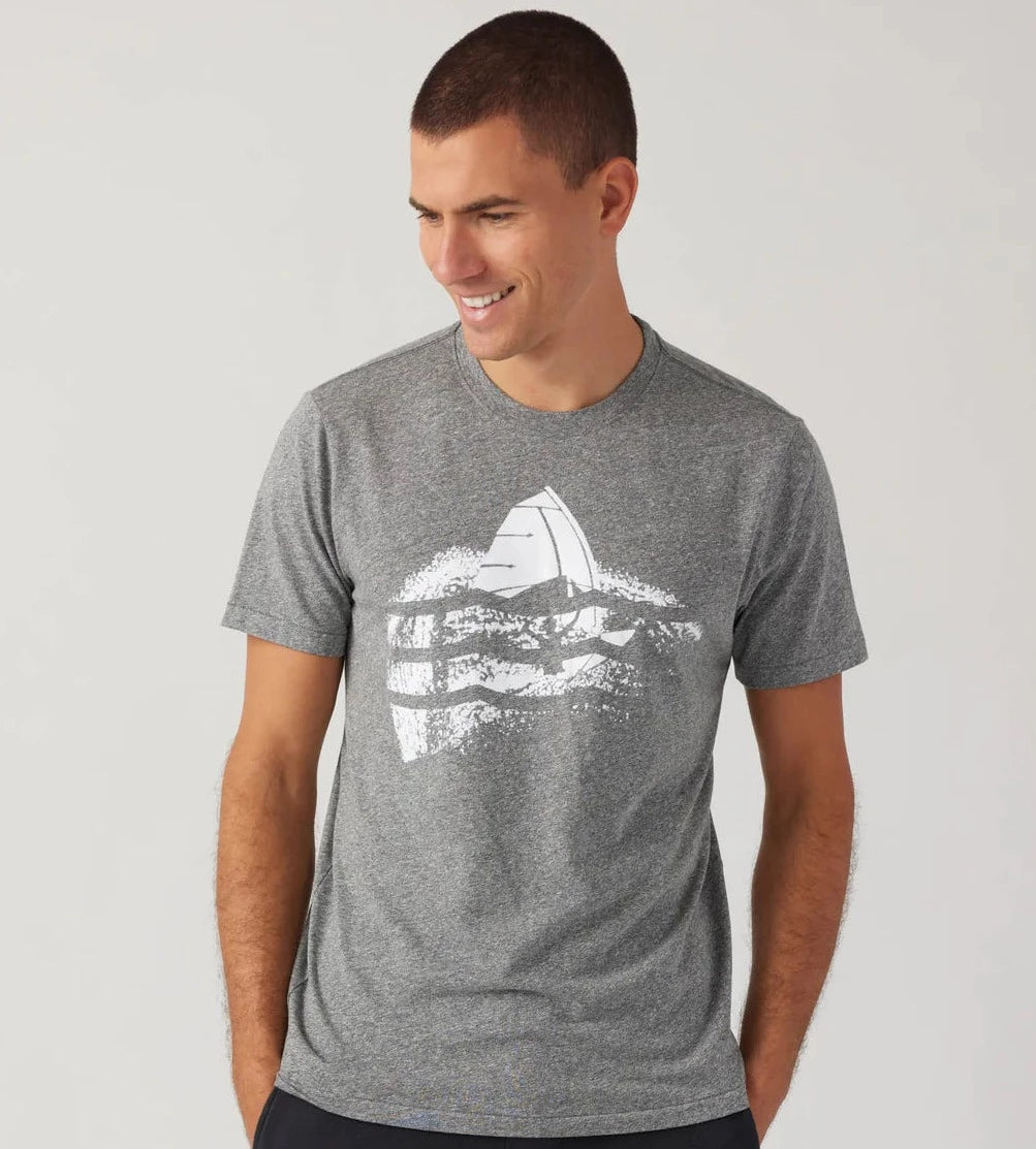 SOL ANGELES MENS SWELL TEE - HEATHER GREY