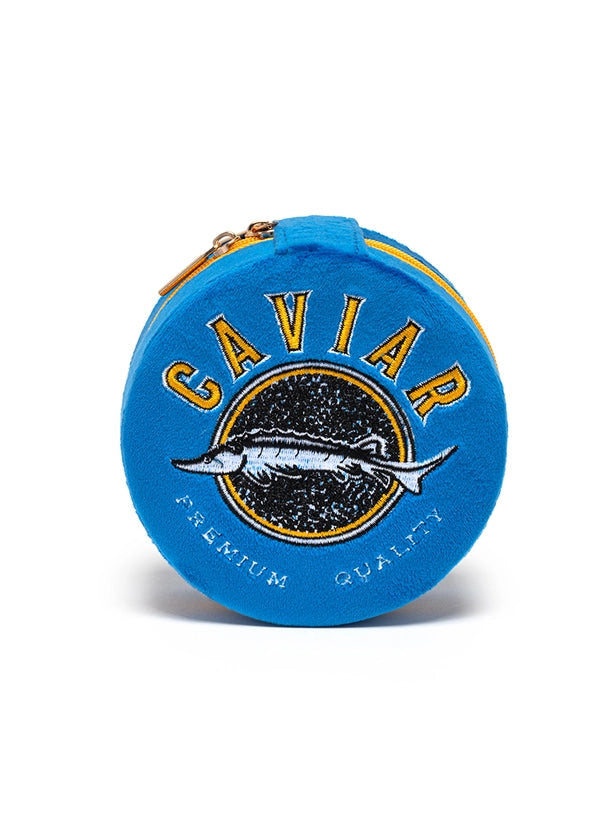 CAVIAR TIN VELVET JEWELRY CASE